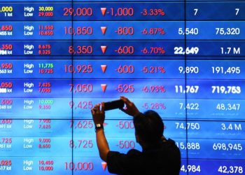 IHSG Turun Drastis 2,94 Persen Menjadi 7.959 Siang Ini