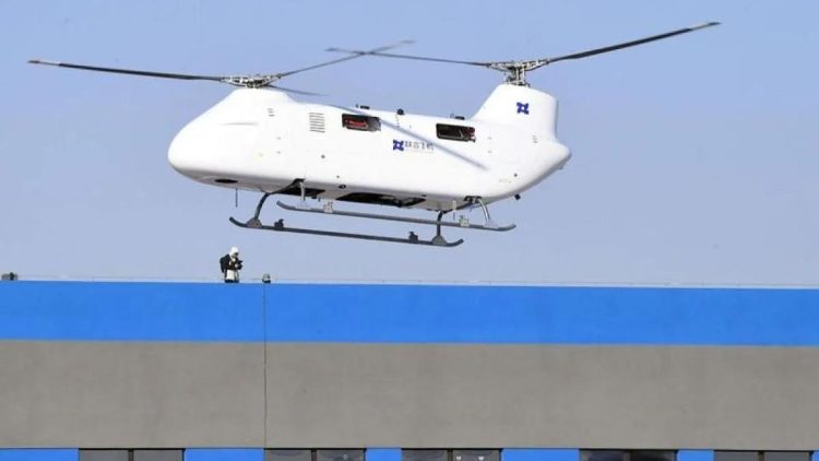 Helikopter Tanpa Awak Pertama di Dunia Buatan China Sukses Uji Terbang